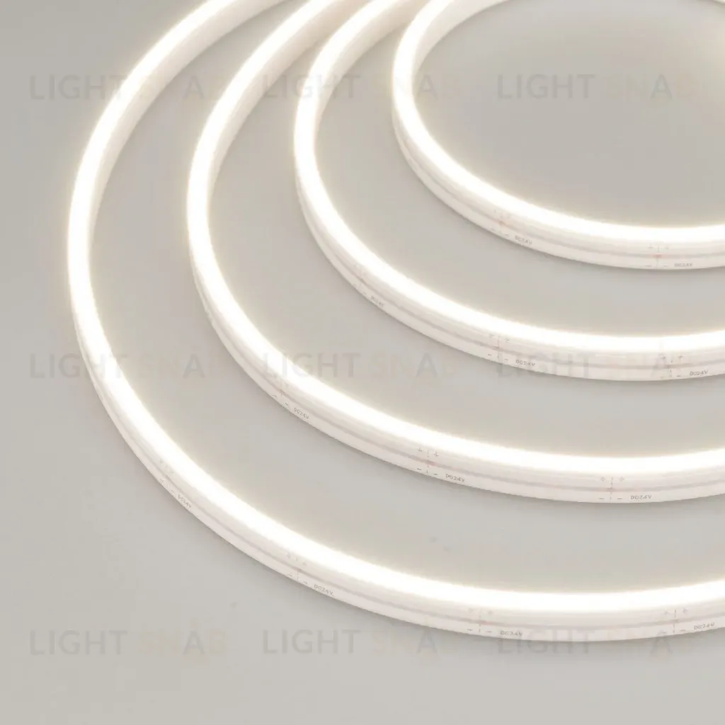 Лента герметичная Arlight MOONLIGHT-SIDE-A120-06x12mm 24V Day4000 (9.6 W/m, IP65, 5m, wire x2) 041034 041034
