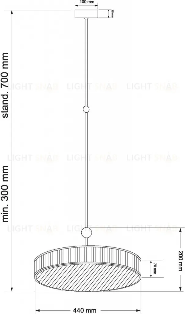 Подвесной светильник Kutek Lavone LAV-ZW-6(P)440-1/R LAV-ZW-6(P)440-1/R