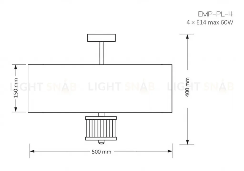 Люстра на штанге Kutek Mood Empoli EMP-PL-4(N) EMP-PL-4(N)