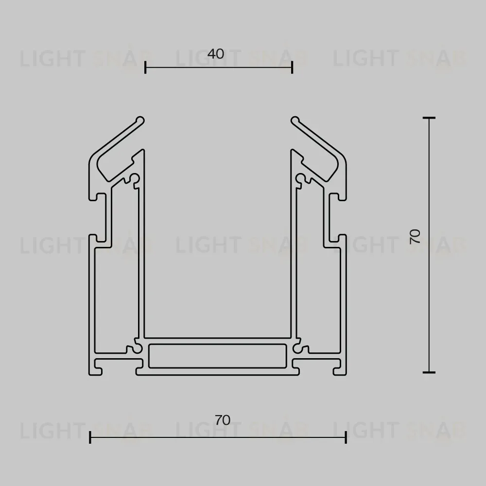 Алюминиевый профиль Maytoni Technical Magnetic track system Gravity TRA010MP-212S TRA010MP-212S
