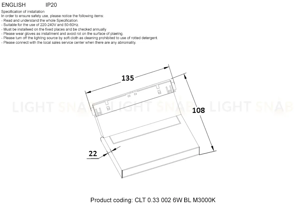 Трековый магнитный светильник Crystal Lux Space CLT 0.33 002 6W BL M3000K CLT 0.33 002 6W BL M3000K