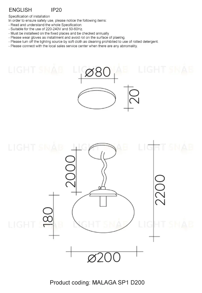 Подвесной светильник Crystal Lux MALAGA SP1 D200 GOLD MALAGA SP1 D200 GOLD