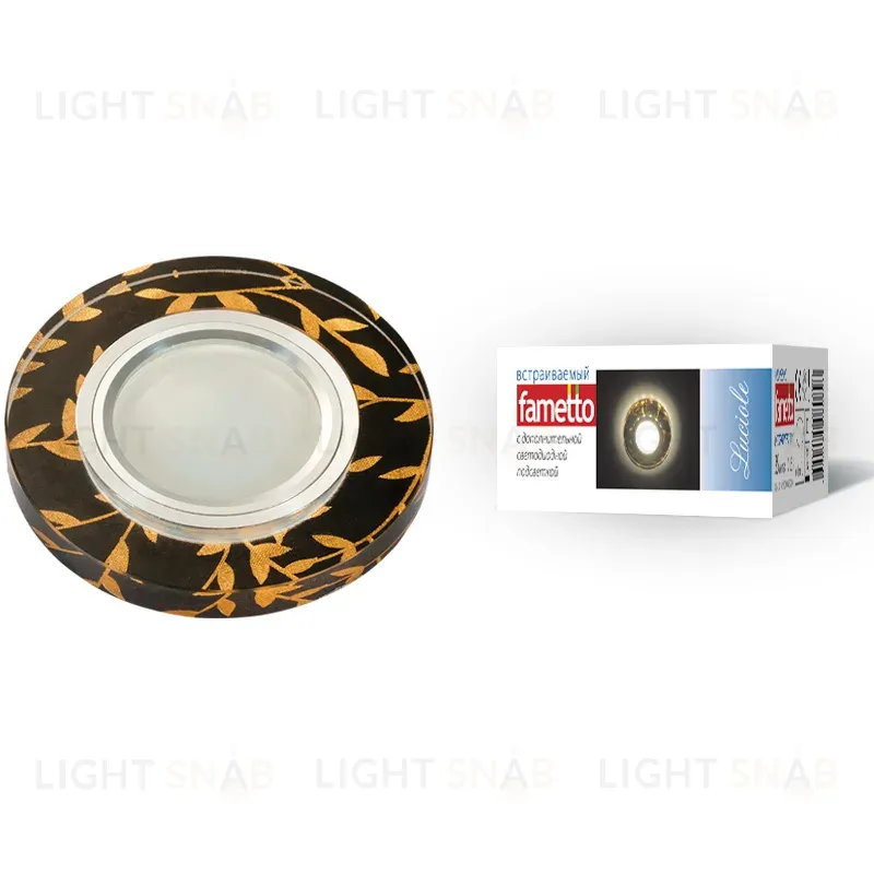 Встраиваемый светильник Fametto Luciole DLS-L204 GU5.3 CHROME/BLACK UL-00000379 DLS-L204 GU5.3 CHROME/BLACK