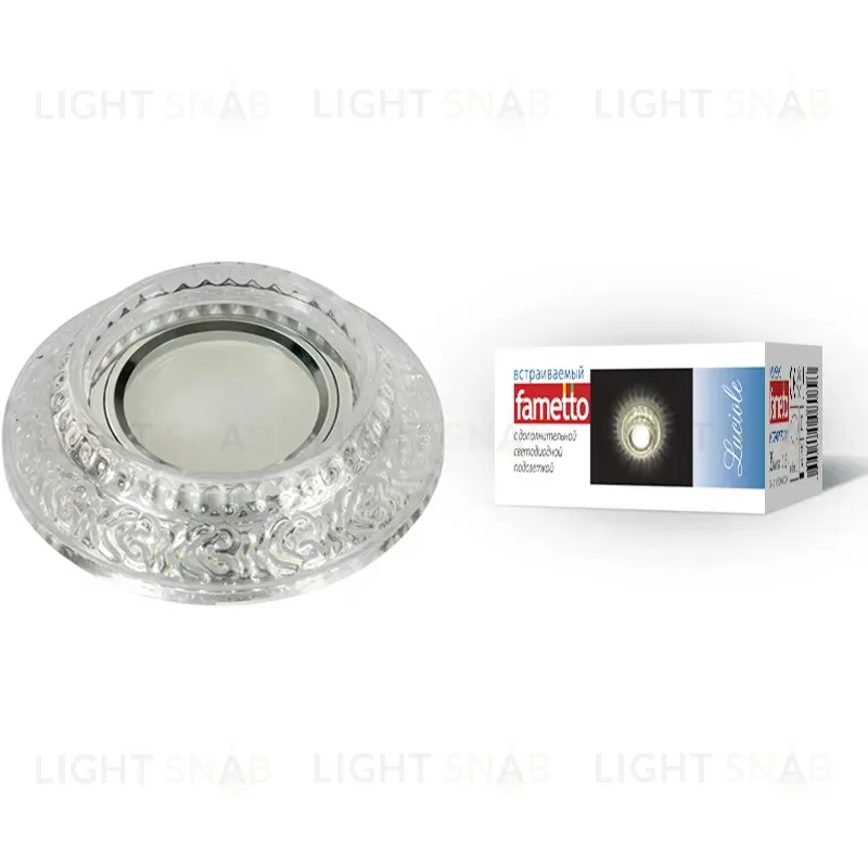 Встраиваемый светильник Fametto Luciole DLS-L105 GU5.3 CHROME/CLEAR UL-00000356 DLS-L105 GU5.3 CHROME/CLEAR