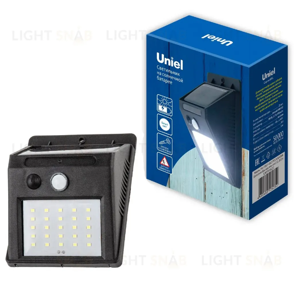 Светильник на солнечной батарее Uniel USL-F-162/PT120 SENSOR UL-00010435 USL-F-162/PT120 SENSOR