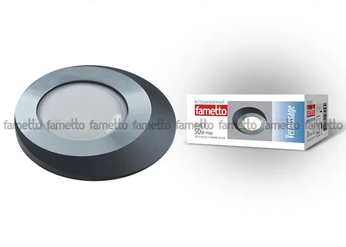 Встраиваемый светильник Fametto Vernissage DLS-V105 GU5.3 CHROME+BLACK 10738 DLS-V105 GU5.3 CHROME+BLACK