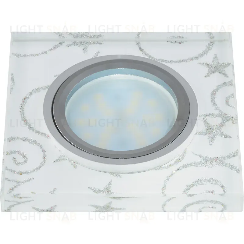 Встраиваемый светильник Fametto Peonia DLS-P203 GU5.3 CHROME/WHITE 10127 DLS-P203 GU5.3 CHROME/WHITE