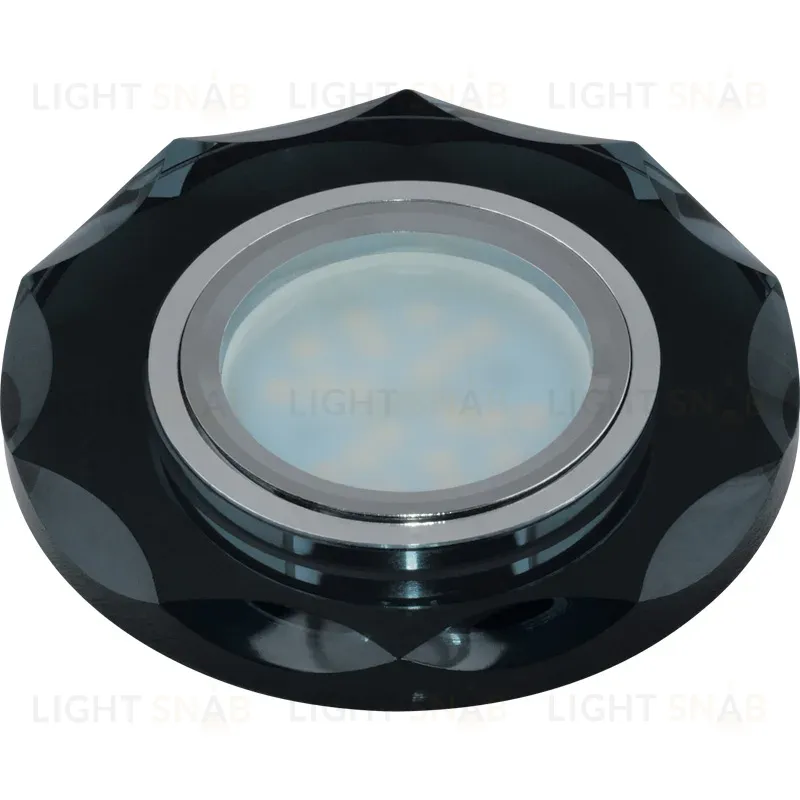 Встраиваемый светильник Fametto Peonia DLS-P105 GU5.3 CHROME/BLACK 09992 DLS-P105 GU5.3 CHROME/BLACK