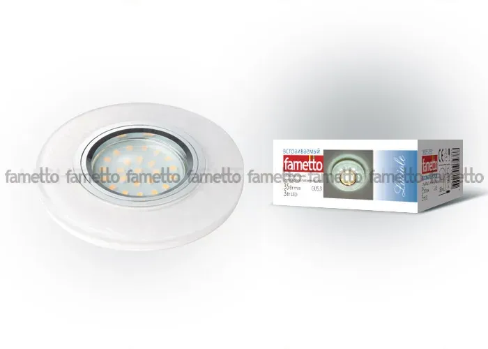 Встраиваемый светильник Fametto Luciole DLS-L104 GU5.3 CHROME/WHITE 10718 DLS-L104 GU5.3 CHROME/WHITE