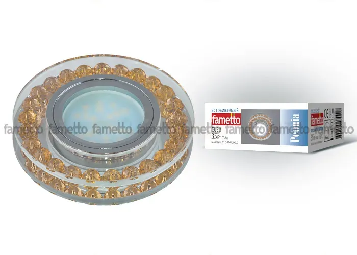 Встраиваемый светильник Fametto Peonia DLS-P102 GU5.3 CHROME/GOLD 09985 DLS-P102 GU5.3 CHROME/GOLD