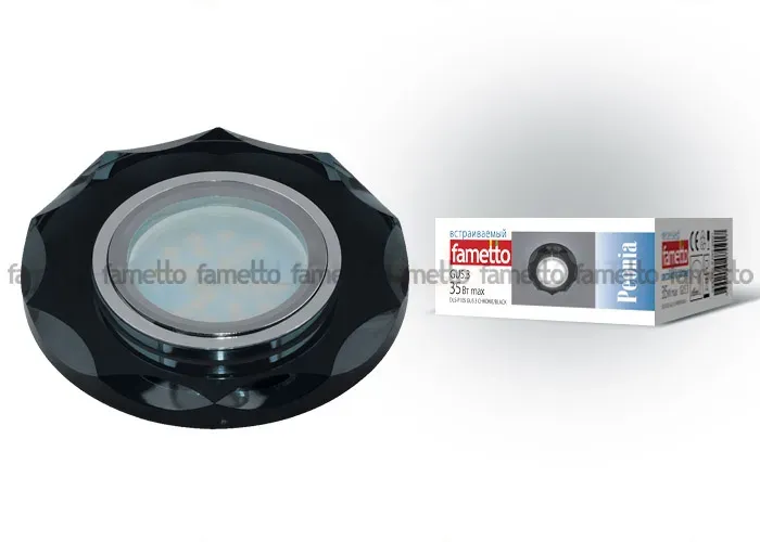 Встраиваемый светильник Fametto Peonia DLS-P105 GU5.3 CHROME/BLACK 09992 DLS-P105 GU5.3 CHROME/BLACK