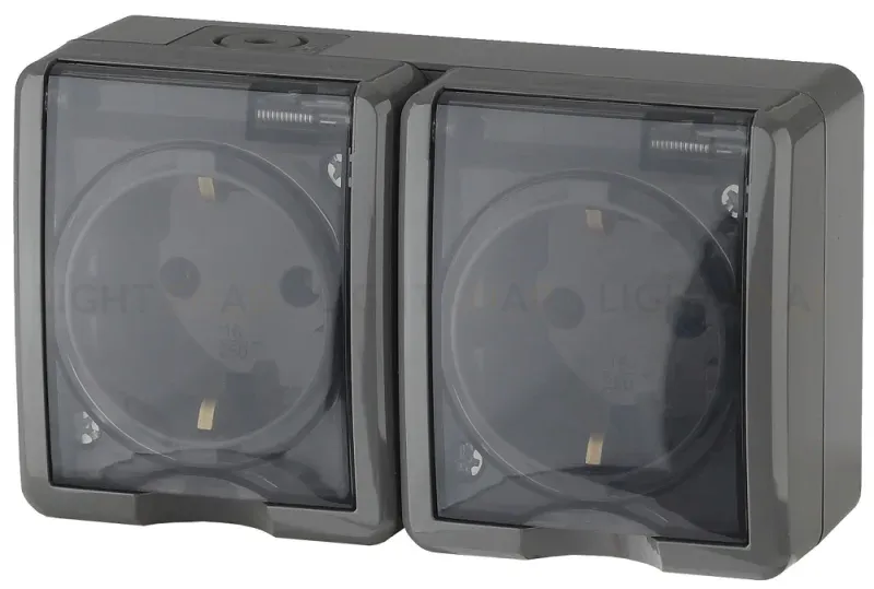 Розетка ЭРА Эксперт 2х2P+E IP54 16A 250V 11-2403-03 Б0020717 Б0020717