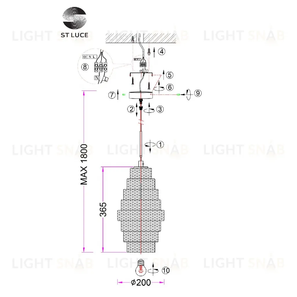 Подвесной светильник ST Luce Rexite SL1001.103.01 SL1001.103.01