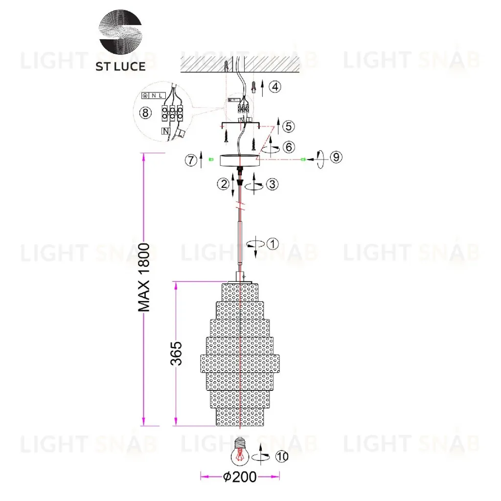 Подвесной светильник ST Luce Rexite SL1001.203.01 SL1001.203.01