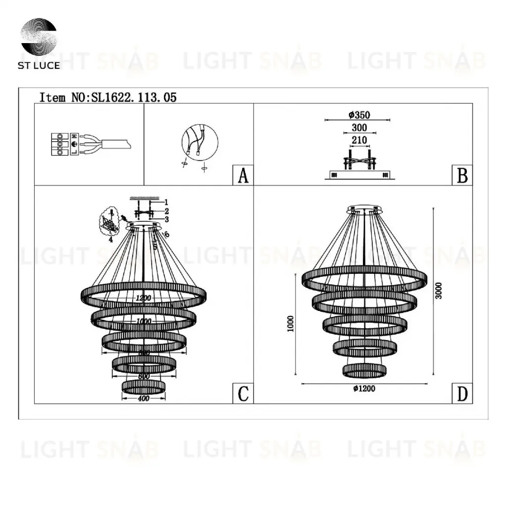 Подвесная люстра ST Luce Tivoli SL1622.113.05 SL1622.113.05