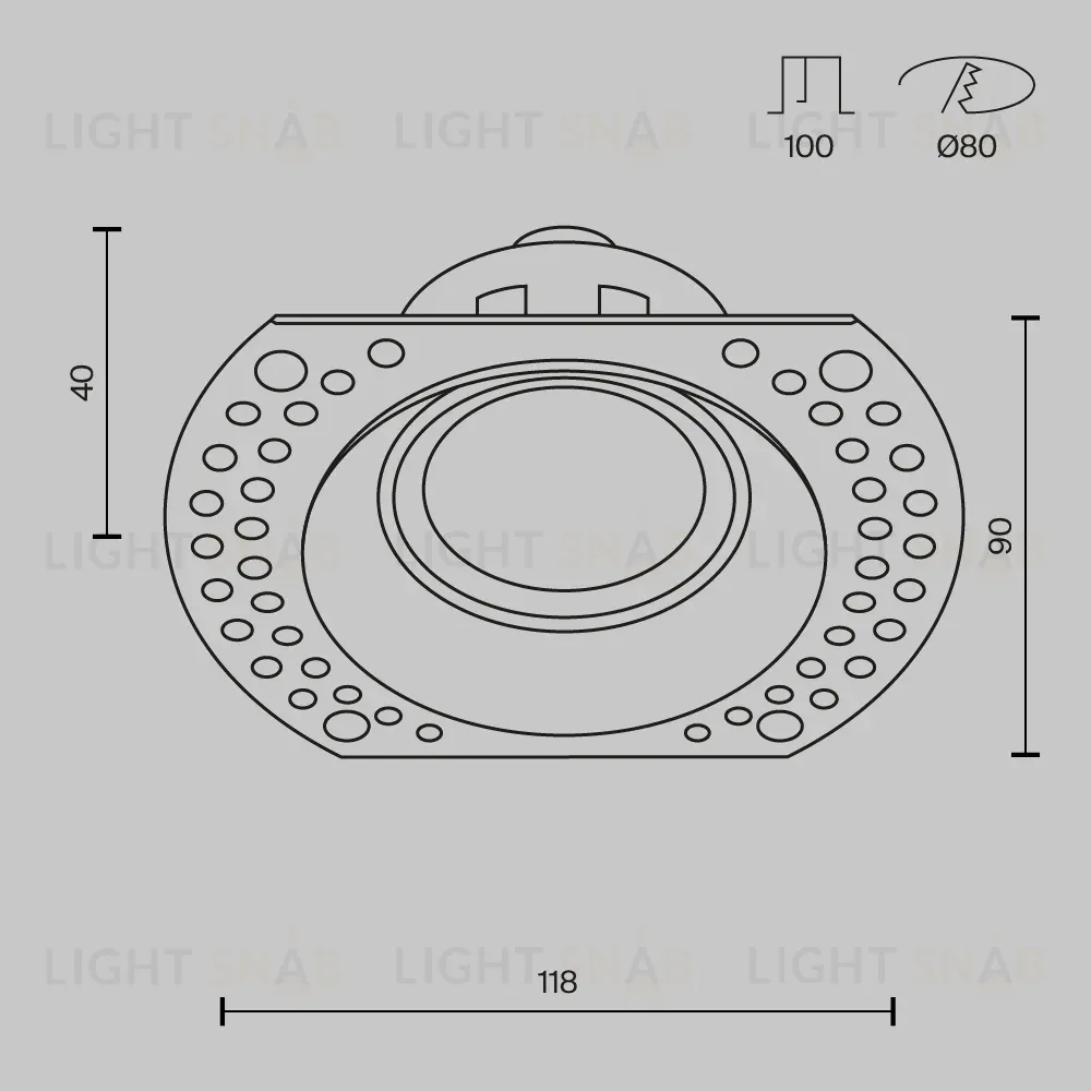 Встраиваемый светильник Maytoni Dot DL042-01-RD-B DL042-01-RD-B