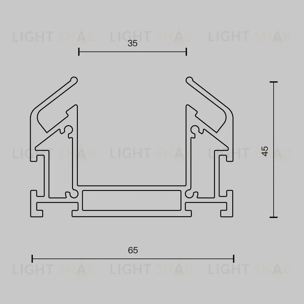 Профиль для монтажа Maytoni Three phase track system Trinity TRA005MP-312S TRA005MP-312S