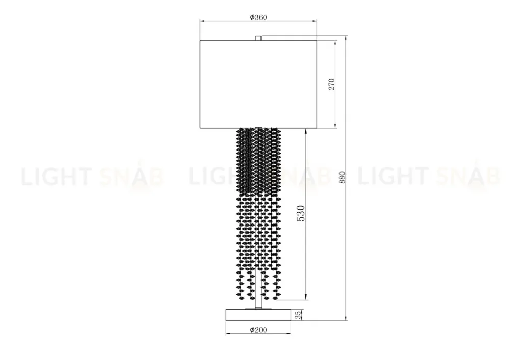 Настольная лампа Garda Decor K2KR0700T-1 K2KR0700T-1