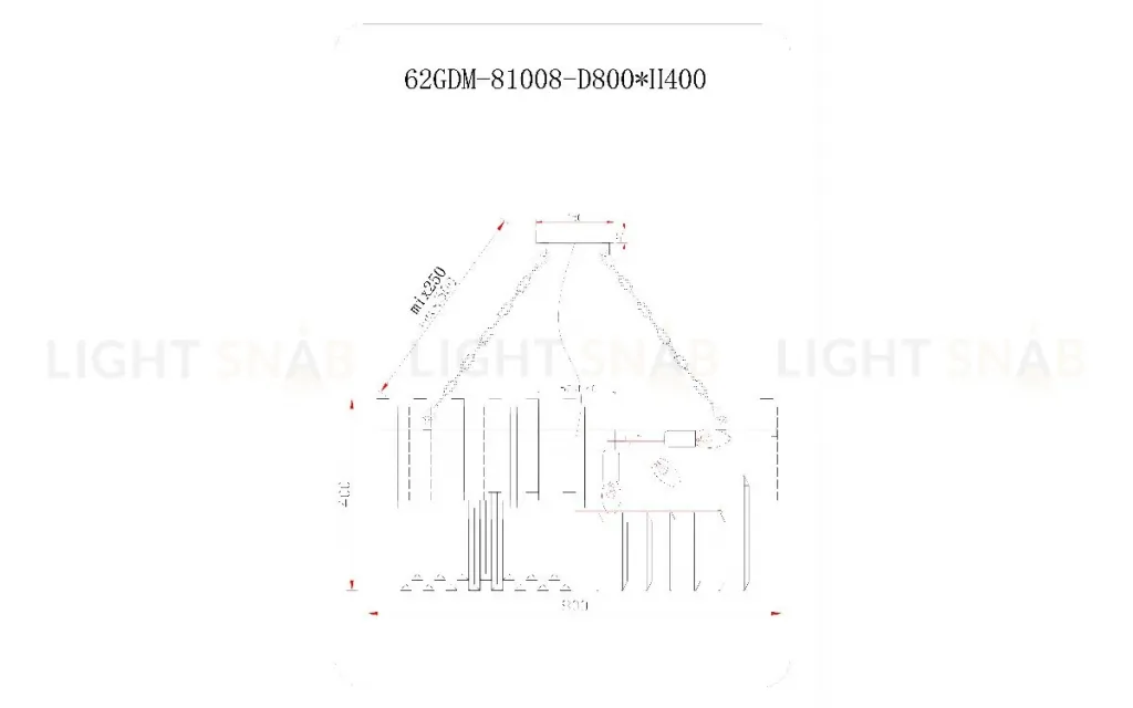 Подвесная люстра Garda Decor 62GDM-81008-800 62GDM-81008-800