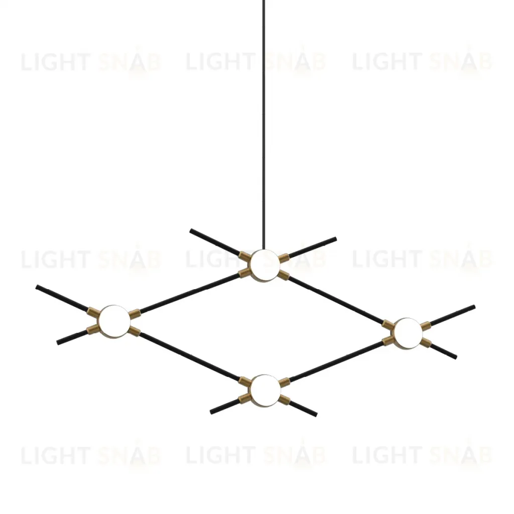 Подвесная люстра DeLight Collection Molecular MD18001067-4A black/gold MD18001067-4A  black/gold