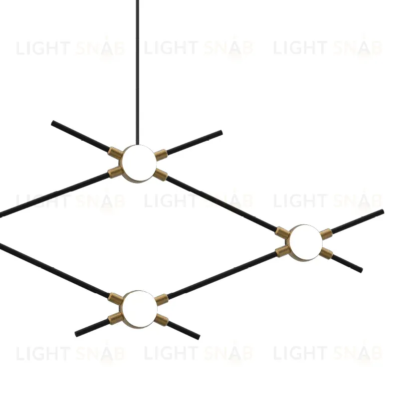 Подвесная люстра DeLight Collection Molecular MD18001067-4A black/gold MD18001067-4A  black/gold