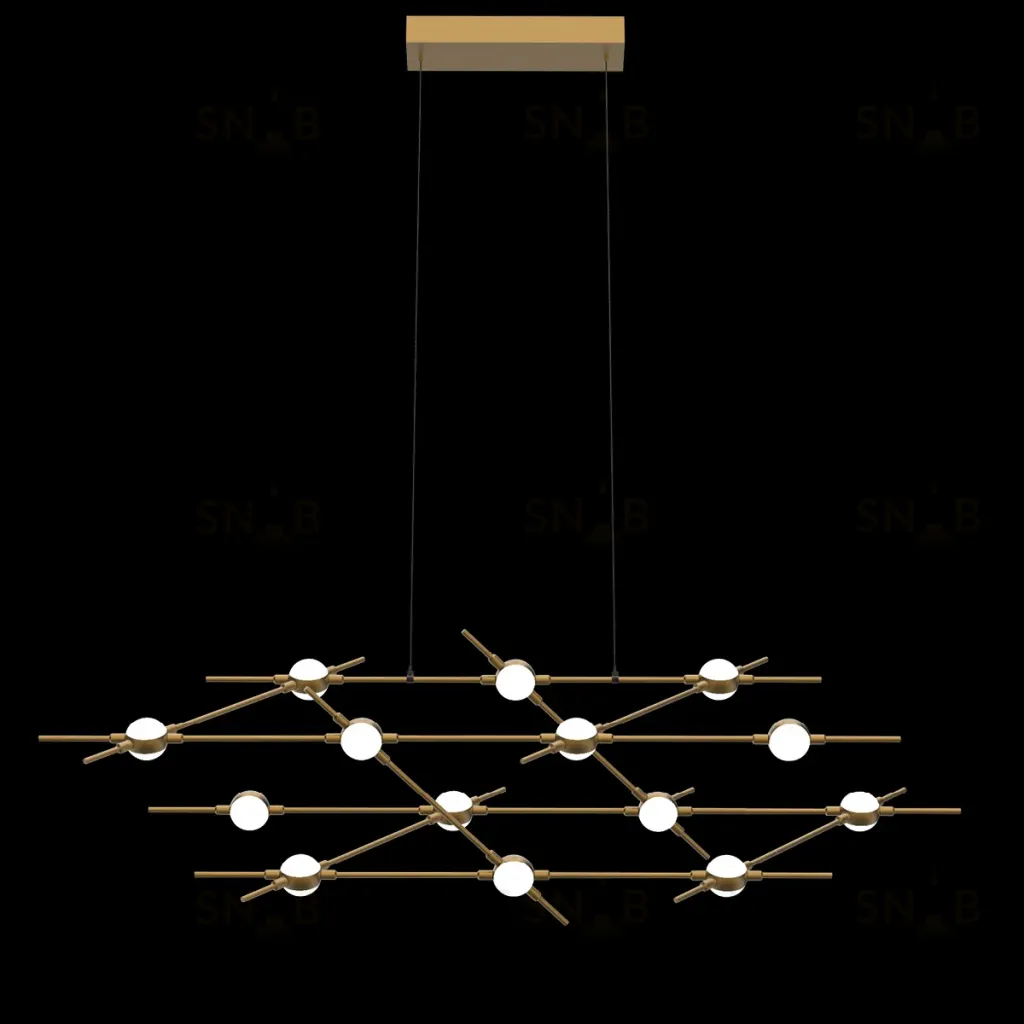 Подвесная люстра DeLight Collection Molecular MD18001067-14A black/gold MD18001067-14A  black/gold