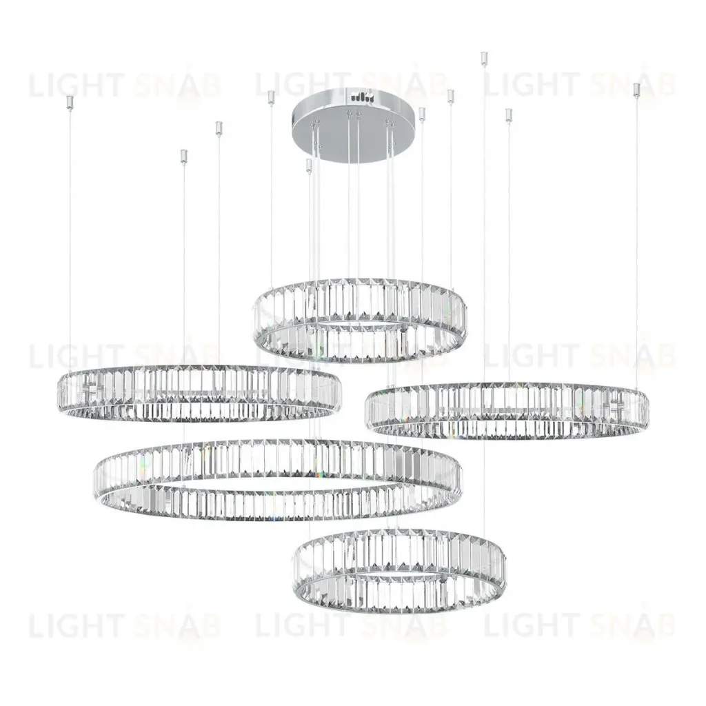 Подвесная люстра Loft IT Crystal ring 10135/5 Chrome 10135/5 Chrome