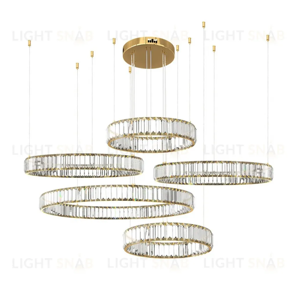 Подвесная люстра Loft IT Crystal ring 10135/5 Gold 10135/5 Gold