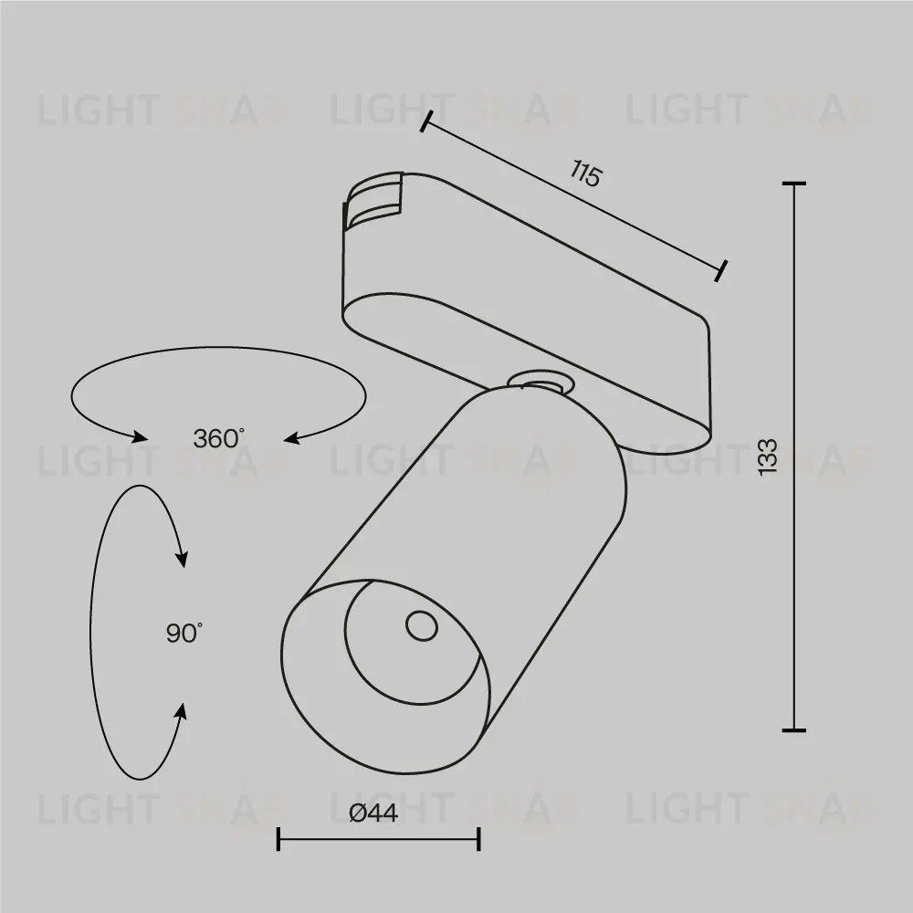 Трековый магнитный светильник Maytoni Focus LED TR103-1-12W3K-M-W TR103-1-12W3K-M-W