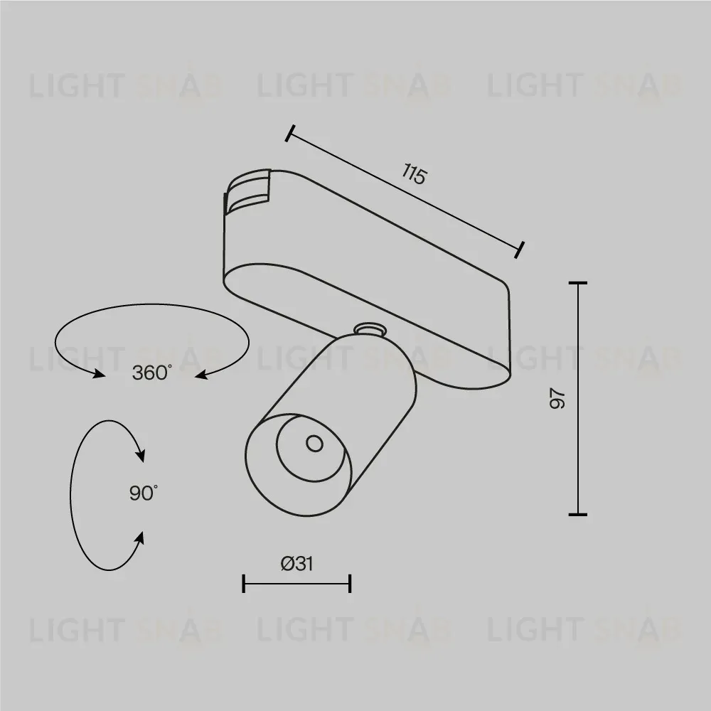 Трековый магнитный светильник Maytoni Focus LED TR103-1-5W3K-M-W TR103-1-5W3K-M-W