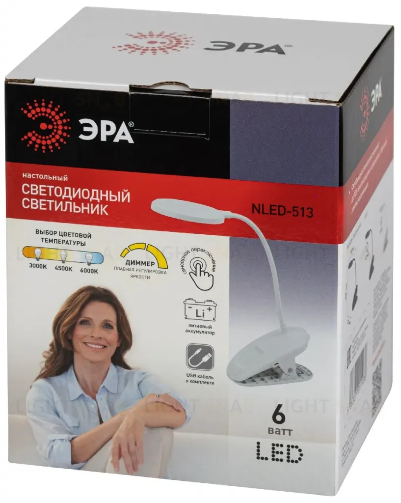 Настольная лампа Эра NLED-513-6W-W Б0057209 Б0057209