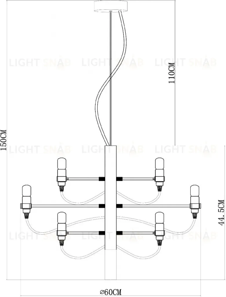 Подвесная люстра Divinare Molto 8030/17 LM-18 8030/17 LM-18