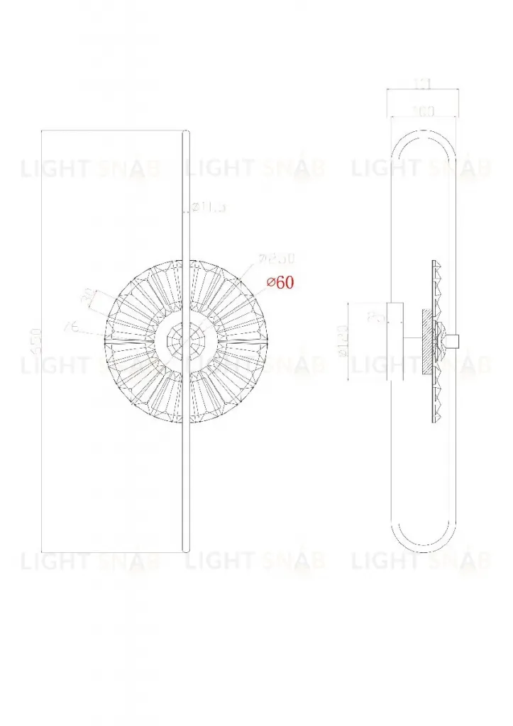 Настенный светильник Arte Lamp Almaaz A2563AP-1PB A2563AP-1PB