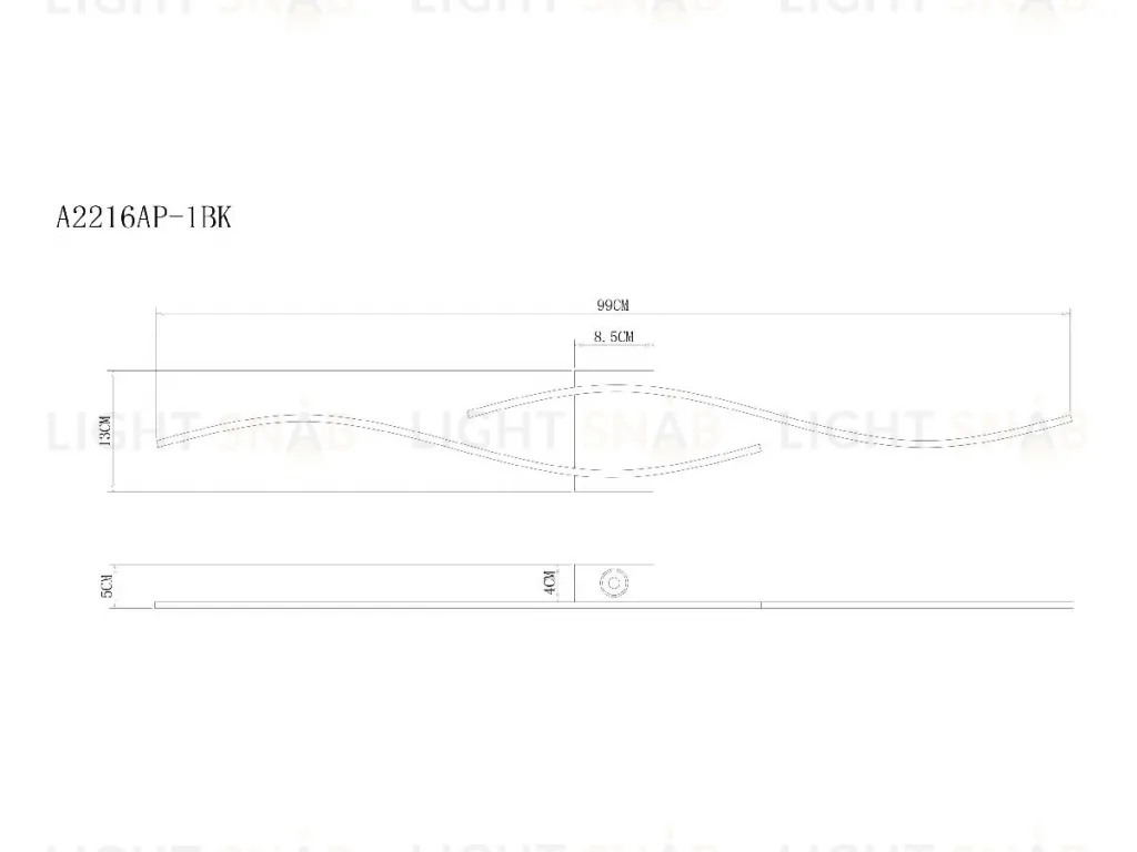 Настенный светильник Arte Lamp Aludra A2216AP-1BK A2216AP-1BK