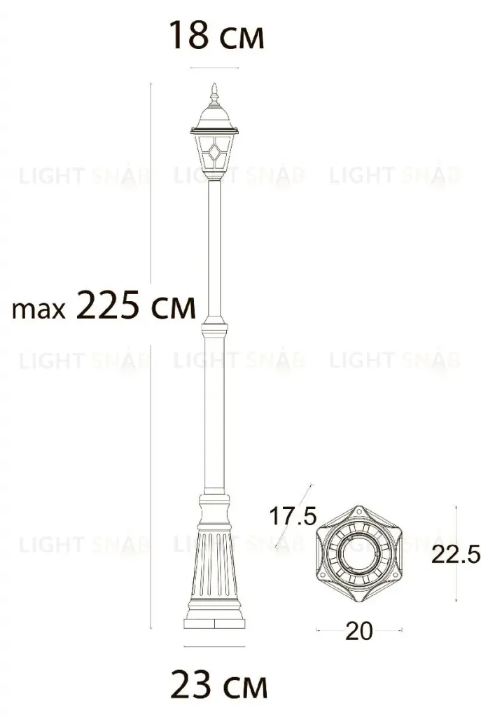Парковый светильник Arte Lamp Madrid A1542PA-1BN A1542PA-1BN