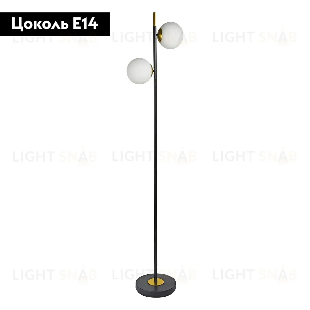 Торшер Arte Lamp Alcor A2224PN-2BK A2224PN-2BK