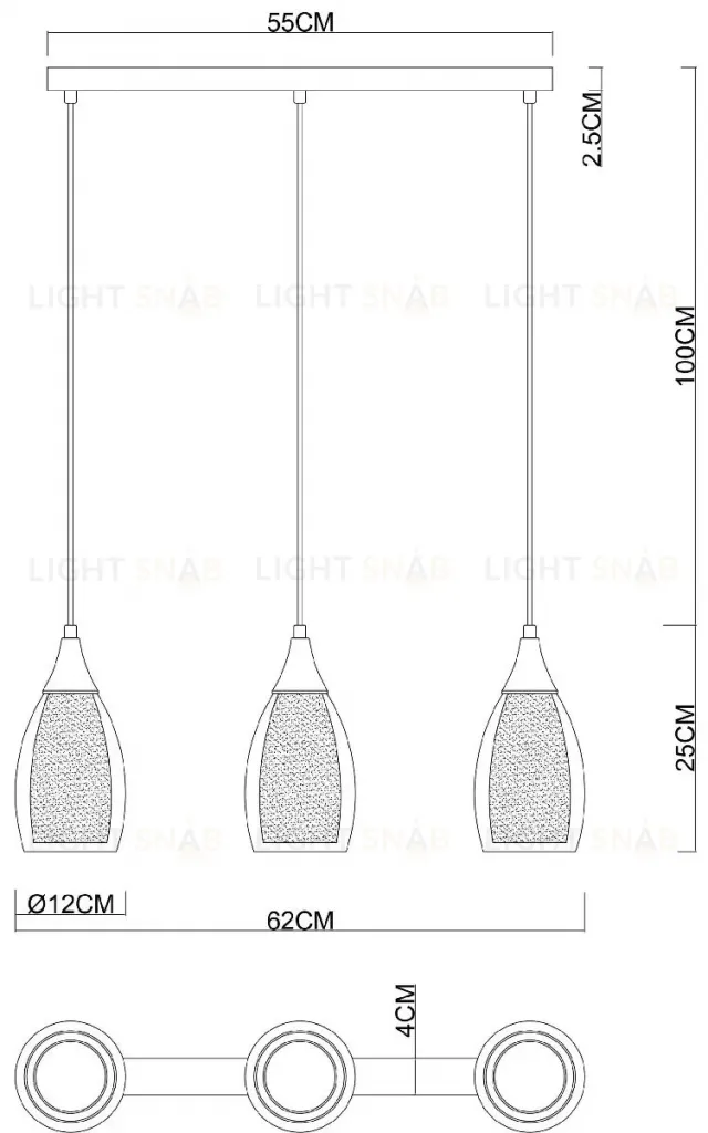 Подвесной светильник Arte Lamp Barry A7951SP-3CC A7951SP-3CC