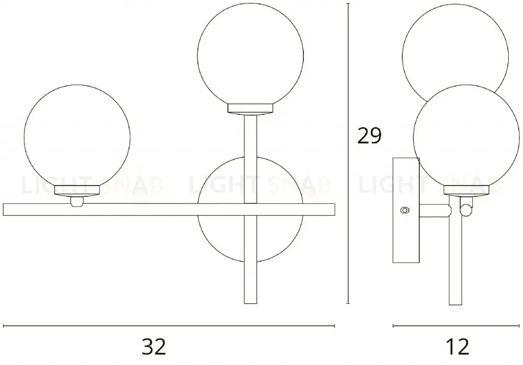 Бра Arte Lamp Bolla-Piccolo A3988AP-2AB A3988AP-2AB
