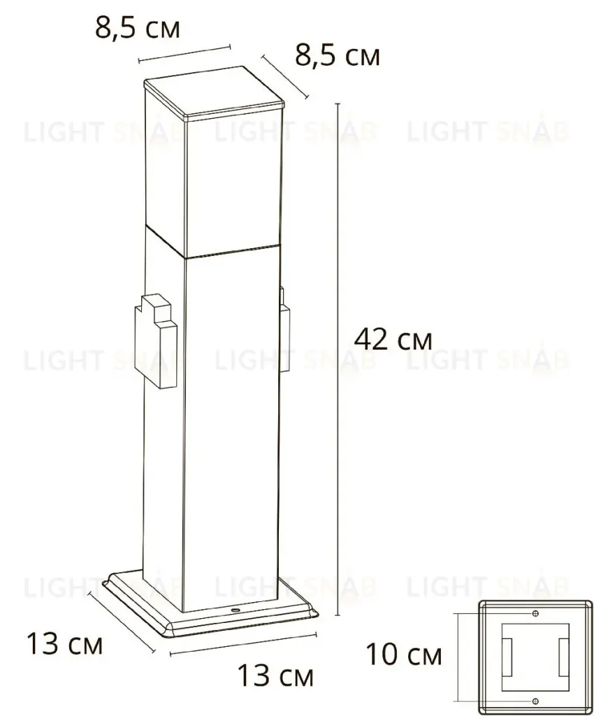 Ландшафтный светильник Arte Lamp Plate A3711PA-1BK A3711PA-1BK