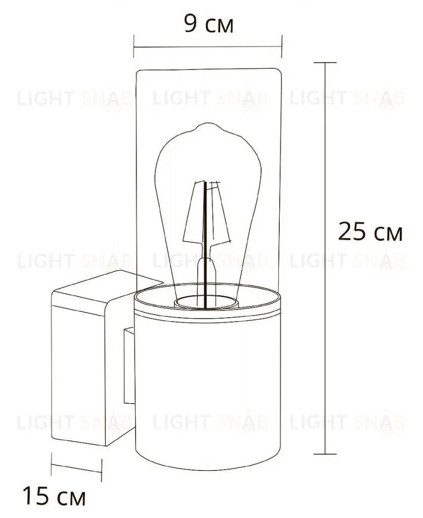 Уличный настенный светильник Arte Lamp Wazn A6218AL-1BK A6218AL-1BK