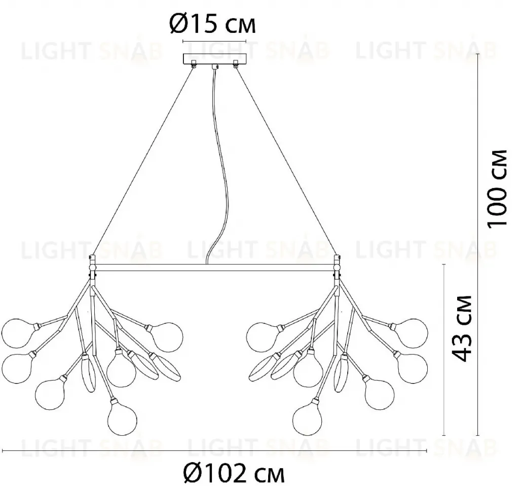 Подвесная люстра Arte Lamp Candy A7272SP-45GO A7272SP-45GO