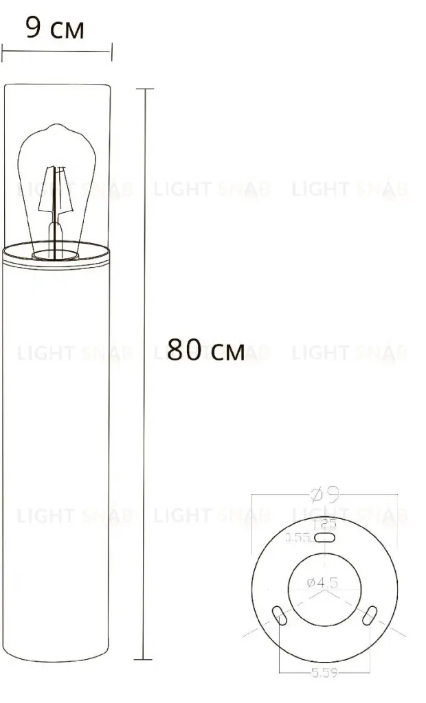 Ландшафтный светильник Arte Lamp Wazn A6218PA-1BK A6218PA-1BK