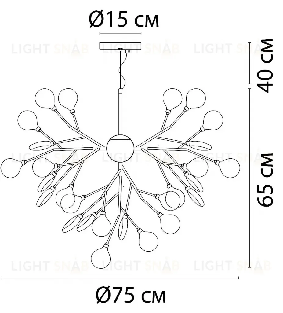 Подвесная люстра Arte Lamp Candy A7274SP-45GO A7274SP-45GO