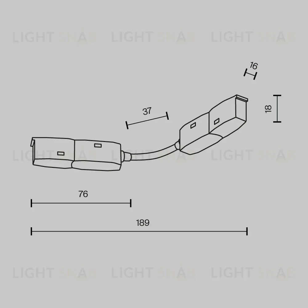 Коннектор для шинопровода Maytoni Magnetic track system Exility TRA034CS-W TRA034CS-W