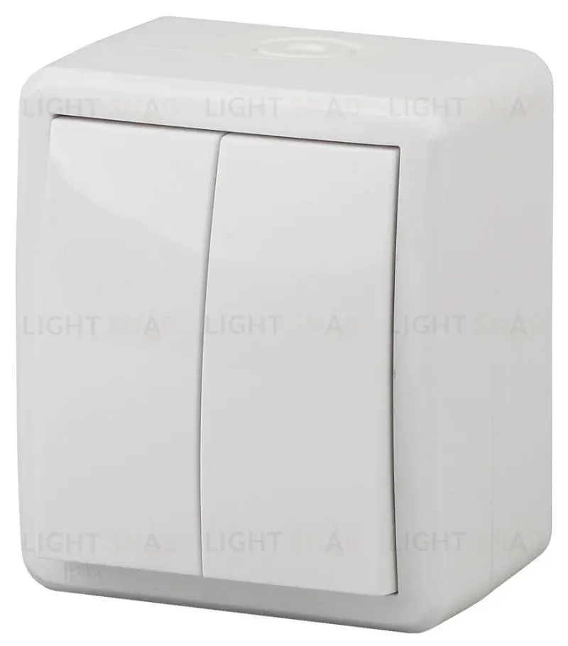 Выключатель двухклавишный ЭРА Эксперт 10AX 250V IP54 11-1404-01 Б0020675 Б0020675
