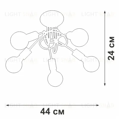 Потолочная люстра Vitaluce V3727-0/5PL V3727-0/5PL