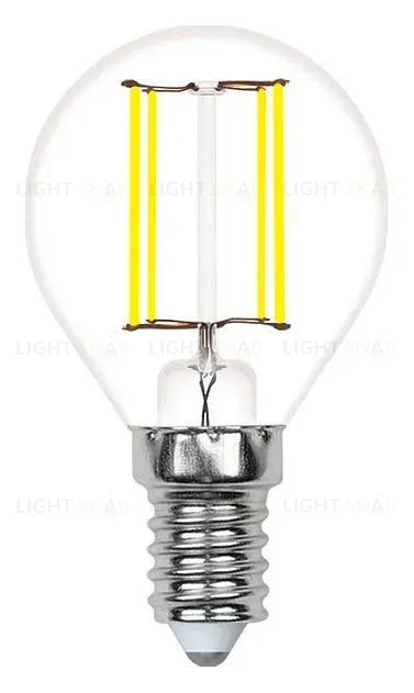 Лампа светодиодная филаментная Volpe E14 6W 3000K прозрачная LED-G45-6W/3000K/E14/CL/SLF UL-00008316 LED-G45-6W/3000K/E14/CL/SLF