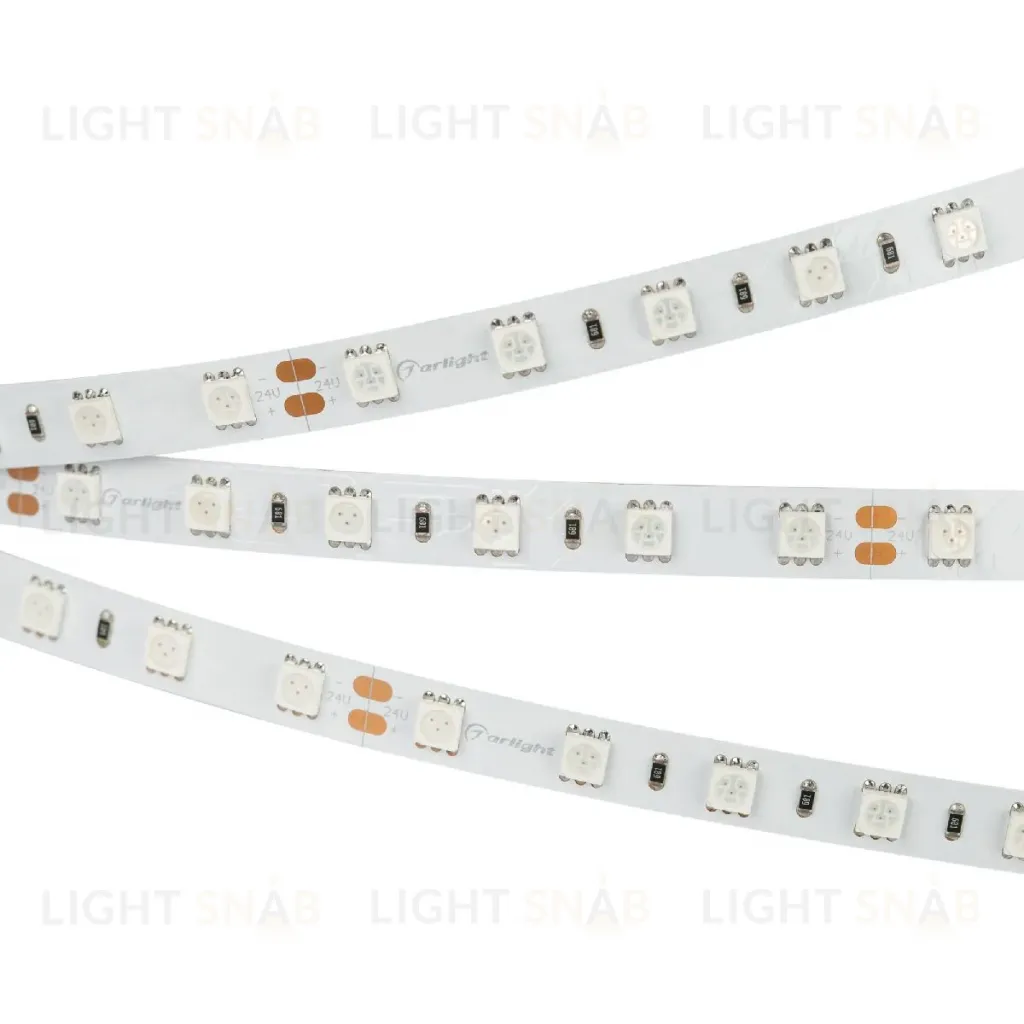 Светодиодная лента Arlight RT-B60-10mm 24V Yellow (14.4 W/m, IP20, 5060, 5m) (Arlight, 14.4 Вт/м, IP20) 008816(2) 008816(2)