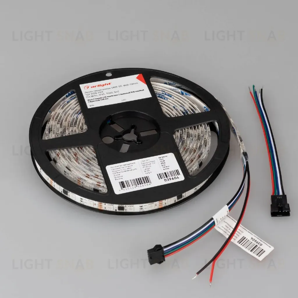 Светодиодная герметичная лента Arlight DMX-SE-B60-10mm 12V RGB-PX3 (14 W/m, IP65, 5060, 5m) 039604 039604