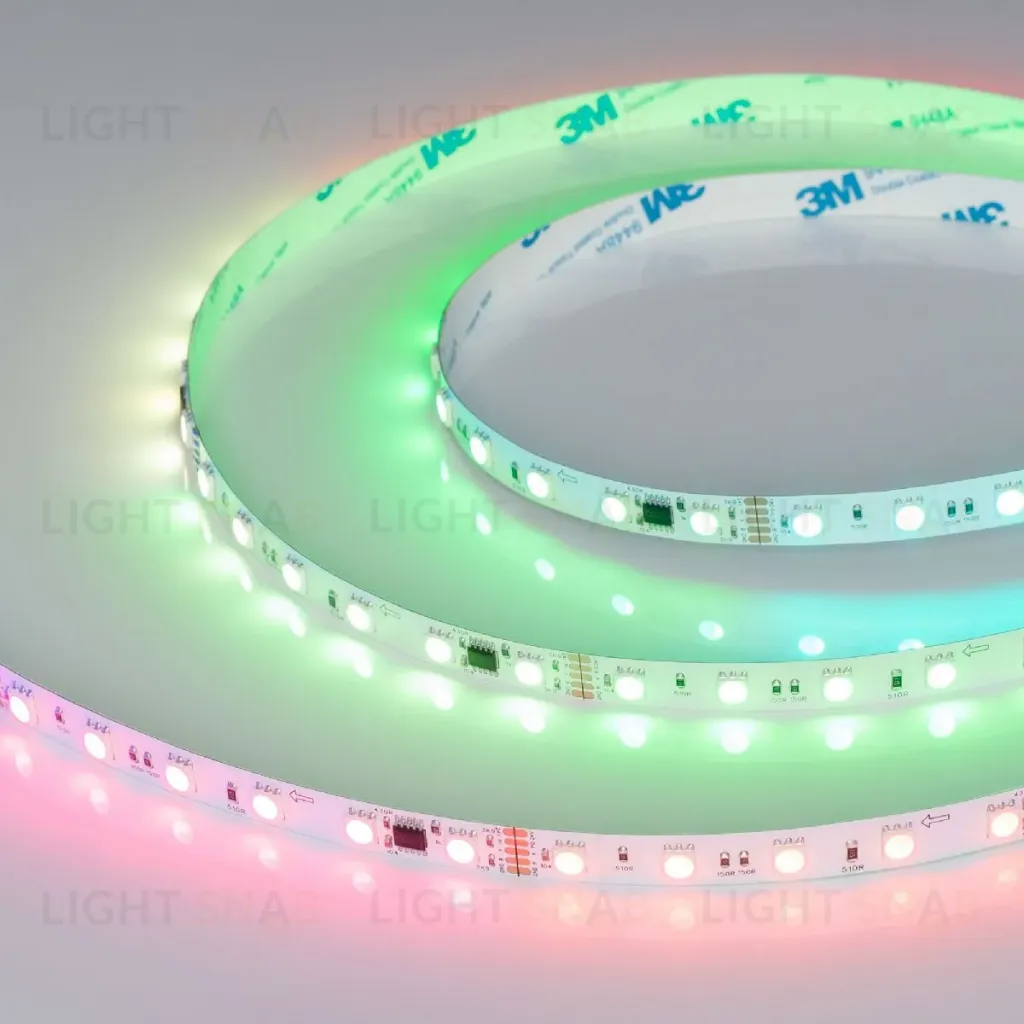 Светодиодная лента Arlight DMX-B60-10mm 24V RGB-PX6 (14 W/m, IP20, 5060, 5m) 039183 039183